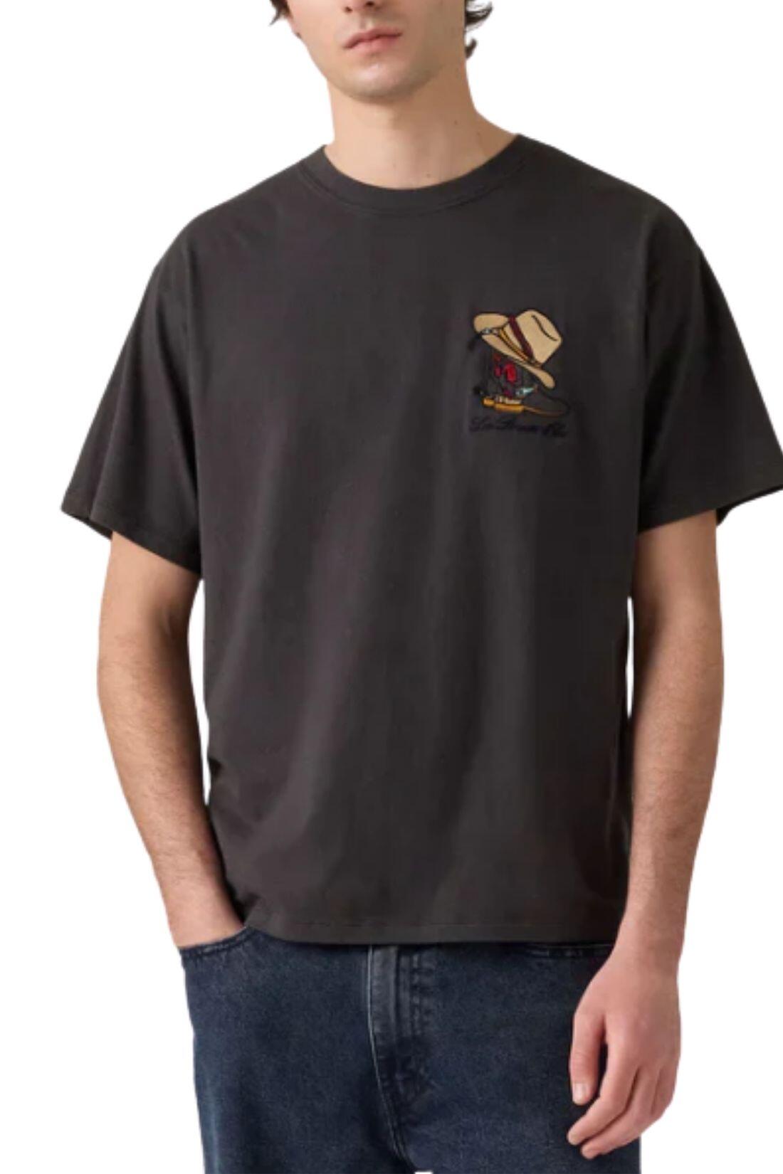 T-shirt uomo Vintagestampa cowboy 4/4