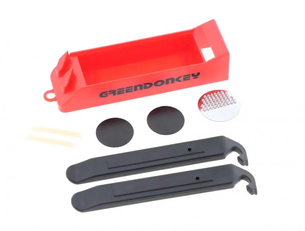 Greendonkey 1x Reifenheber Flickzeug Set + 1x Schlauch Schwalbe AV7A 20x1 1/8... 3/3