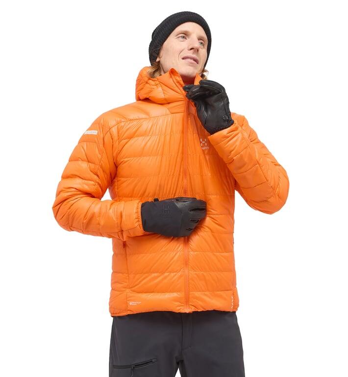 HAGLOFS Kurtka puchowa męska L.I.M Down Hood Men blaze orange-L 2/7