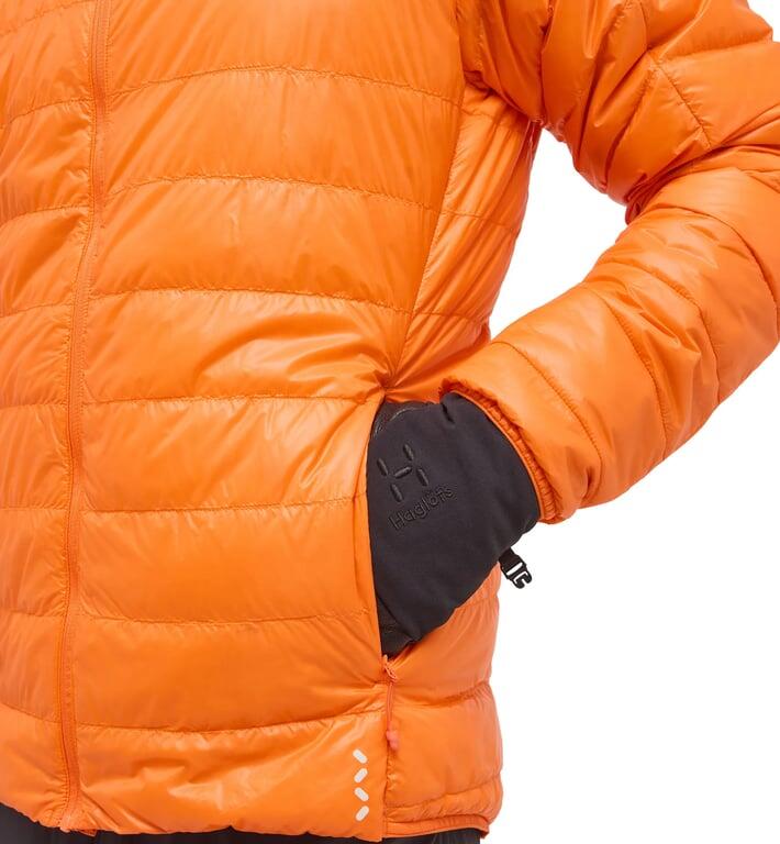 HAGLOFS Kurtka puchowa męska L.I.M Down Hood Men blaze orange-L 4/7