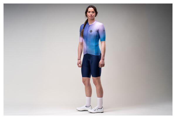 Maillot Manches Courtes Femme LeBram Race Aero Violet Rose 7/7