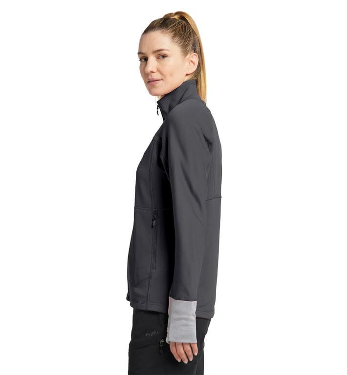 HAGLOFS Bluza damska BETULA JACKET WOMEN Burgundy Brown/True Black-L 5/5