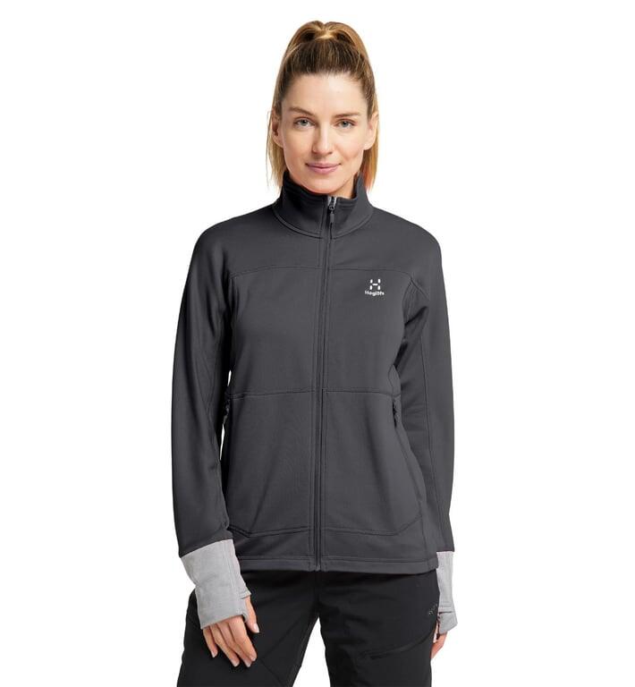 HAGLOFS Bluza damska BETULA JACKET WOMEN Burgundy Brown/True Black-L 4/5