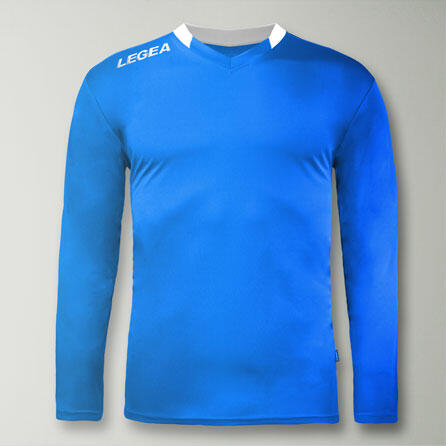 Homme Football T-shirt à Manches Longues Monaco Céleste-Blanc 2/4
