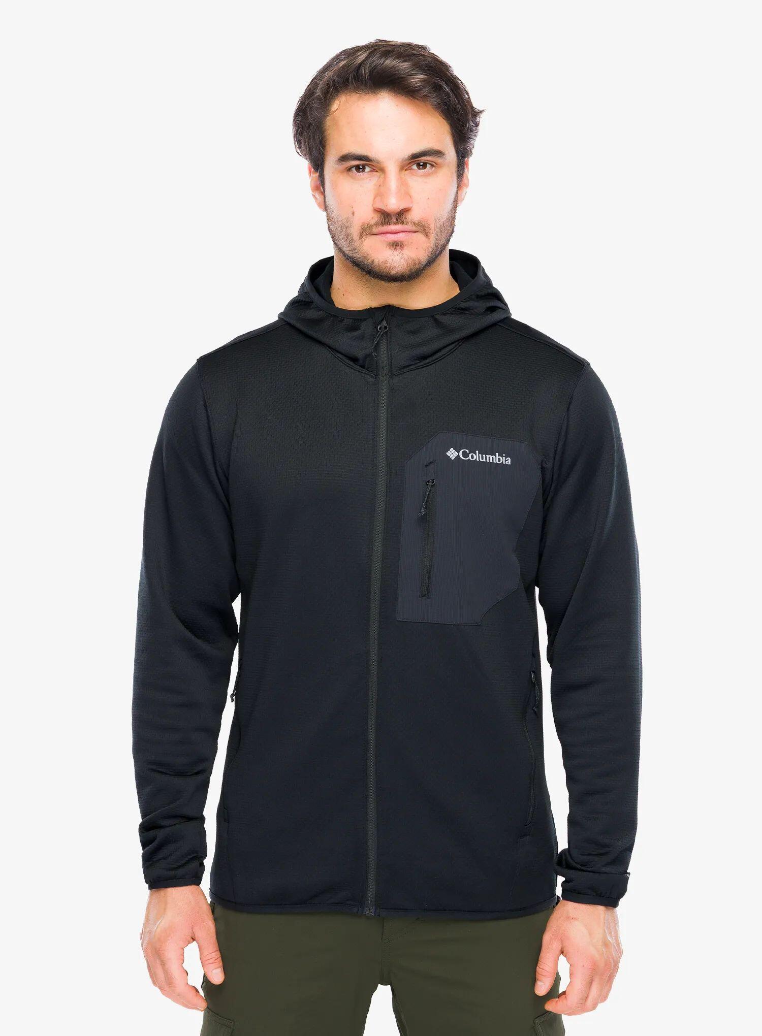 Bluza polarowa męska Columbia Tall Heights Hooded Grid Fleece Full Zip 3/7