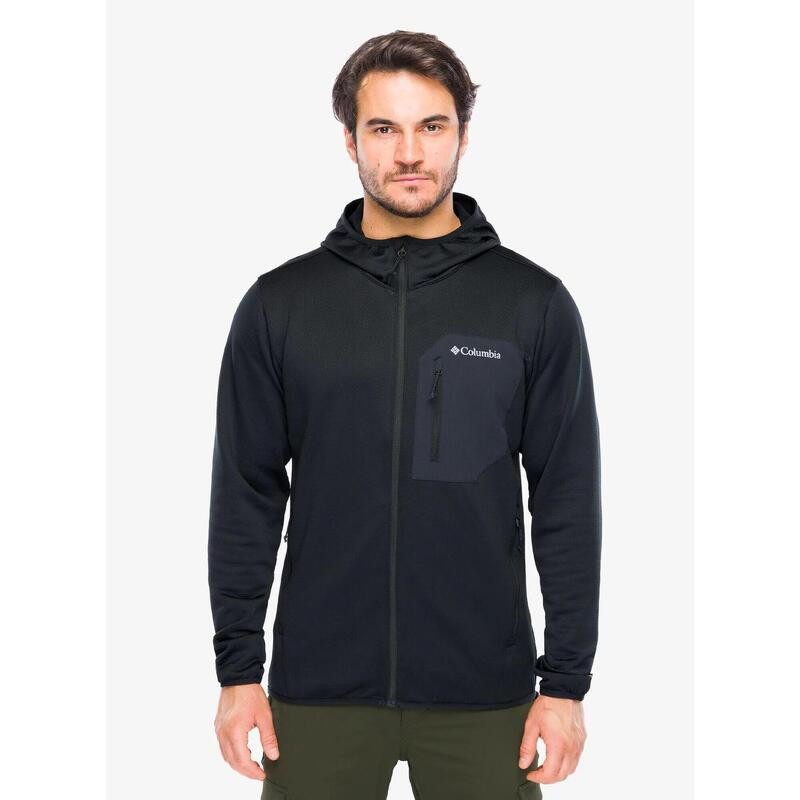 Bluza polarowa męska Columbia Tall Heights Hooded Grid Fleece Full Zip