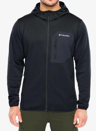 Bluza polarowa męska Columbia Tall Heights Hooded Grid Fleece Full Zip