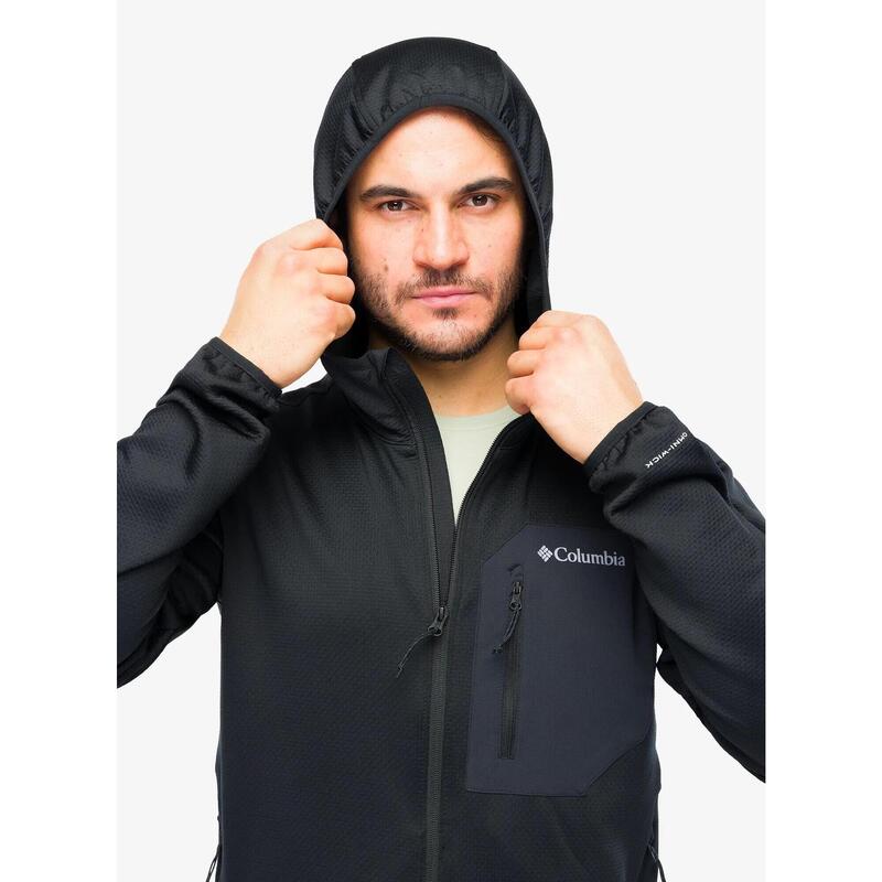 Bluza polarowa męska Columbia Tall Heights Hooded Grid Fleece Full Zip