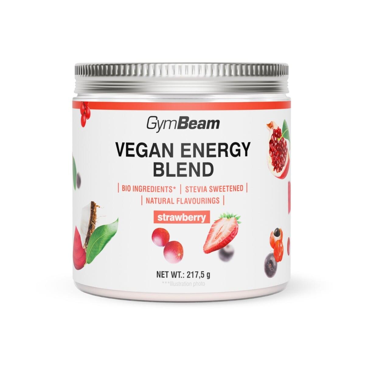 GYMBEAM Pre-workout Vegan Energy Blend prášek veganský jahoda 217,5 g