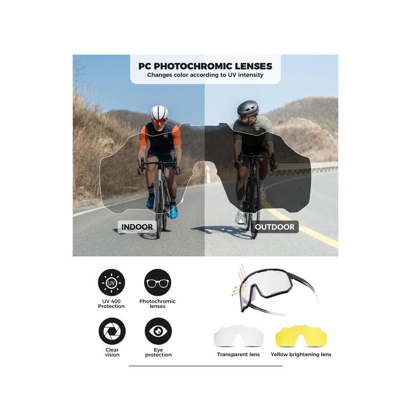 Ochelari de ciclu ROCKBROS, polarizați, unisex, lentile interschimbabile