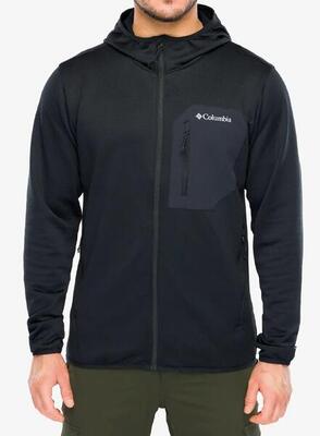 Bluza polarowa męska columbia tall heights hooded grid fleece full zip