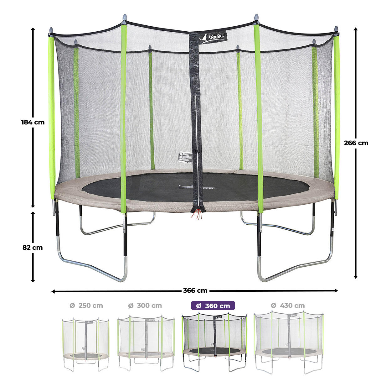 Trampoline Ø 360 cm - JUMPI 360 - Garantie 5ans 3/7