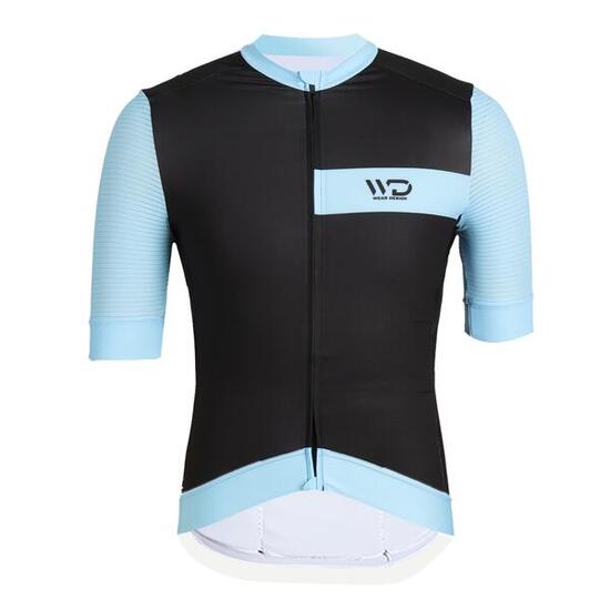 Maillot de cyclisme homme DRAFT noir/bleu ciel