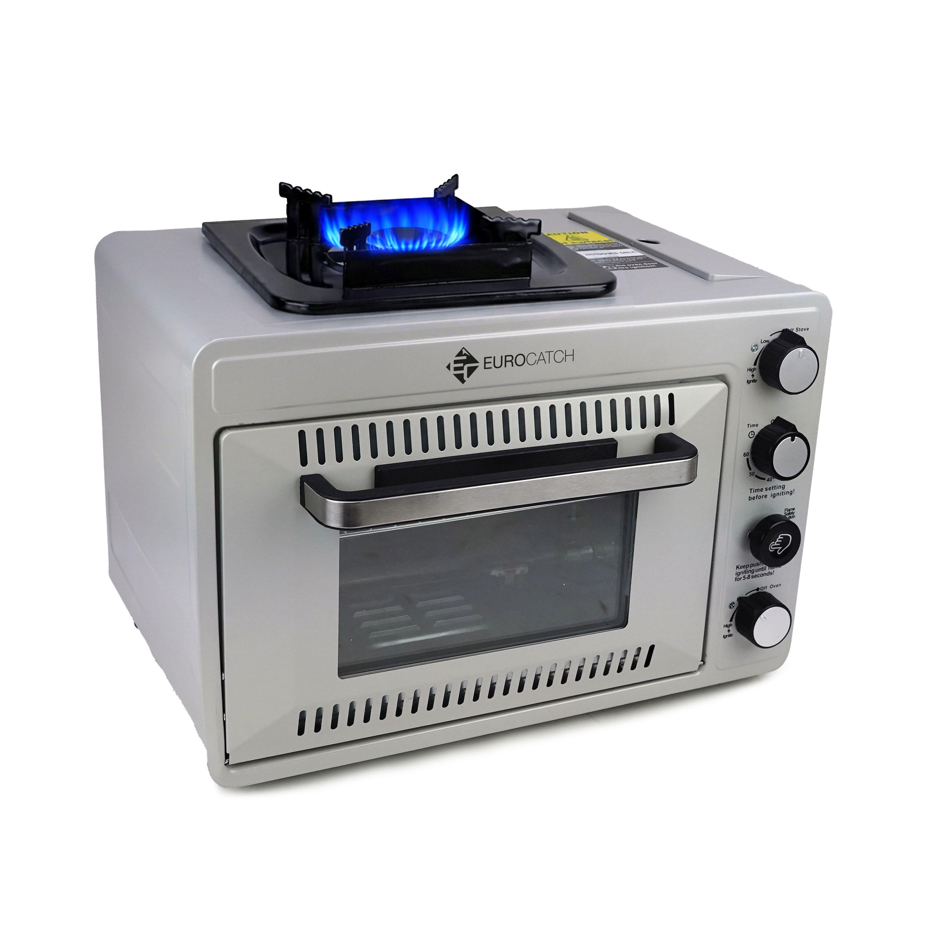 Draagbare Campingoven op Gasbusjes en Propaan 2100w - Met Gasbrander 3/7