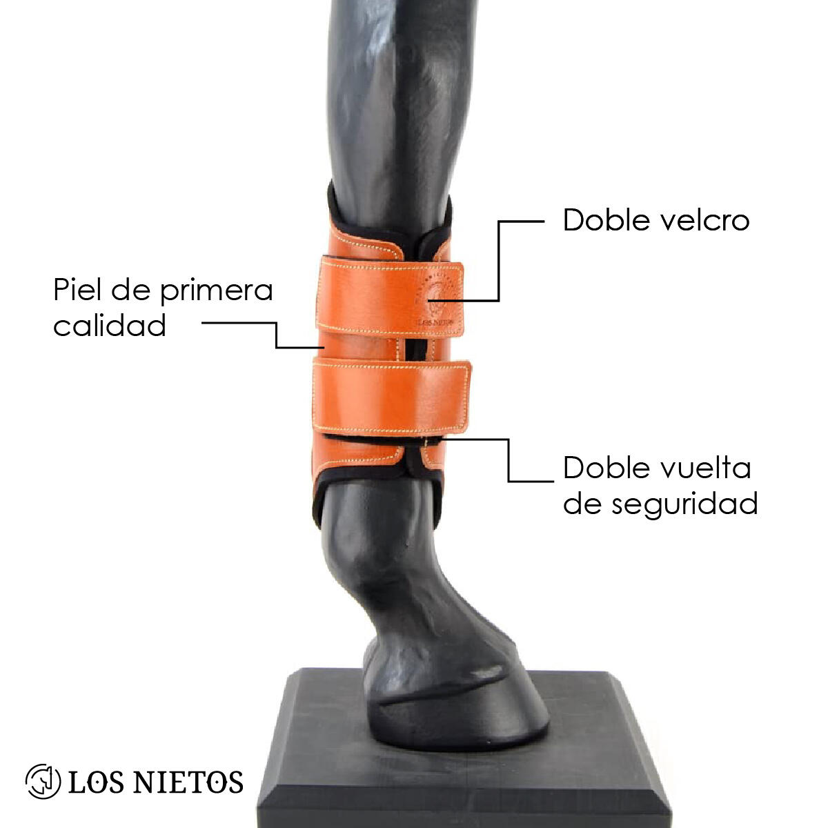 Protector cuero y neopreno  Los Nietos  | Color Avellana 2/5