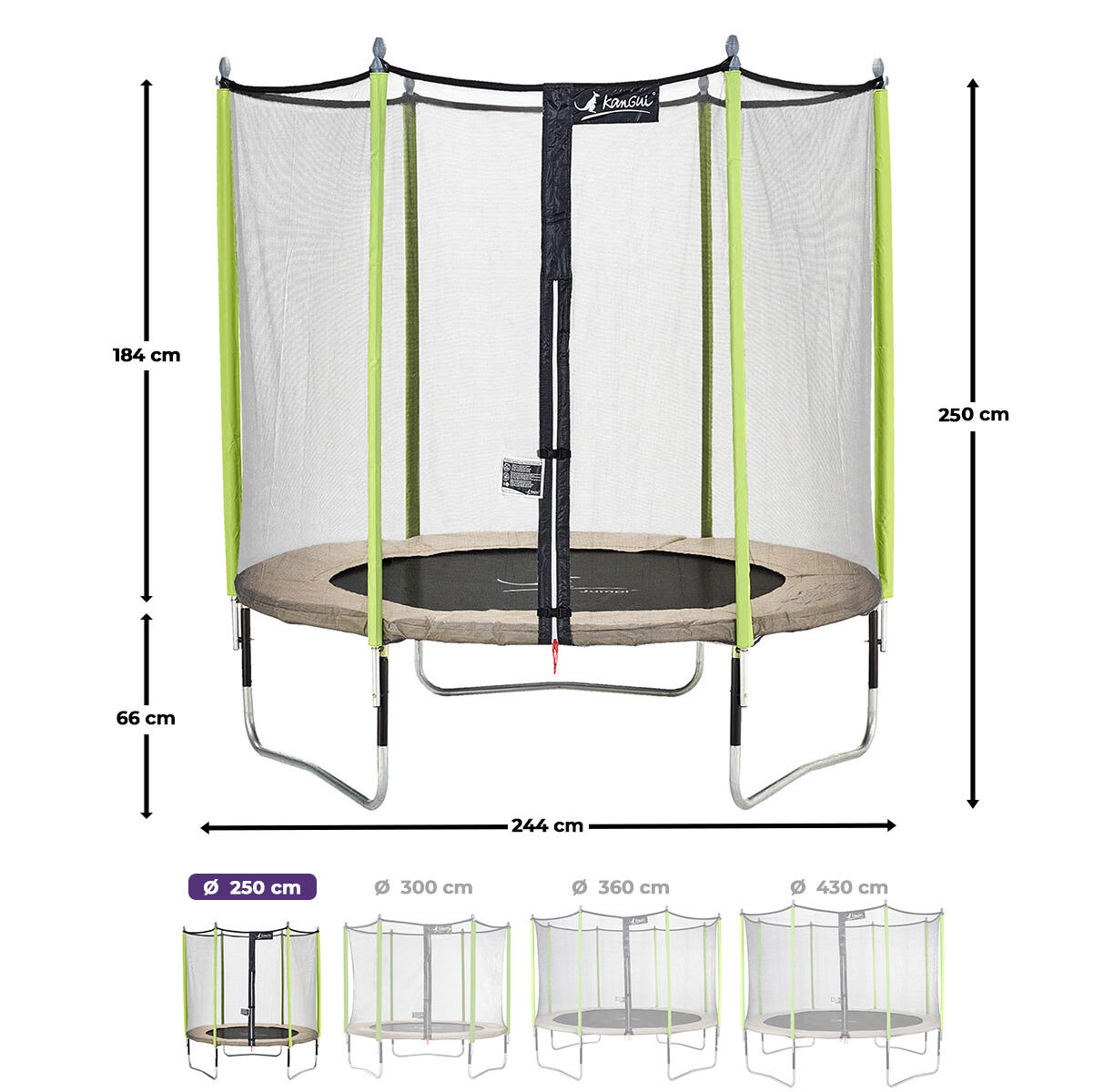 Trampoline Ø 250 cm - JUMPI 250 - Garantie 5ans 3/7