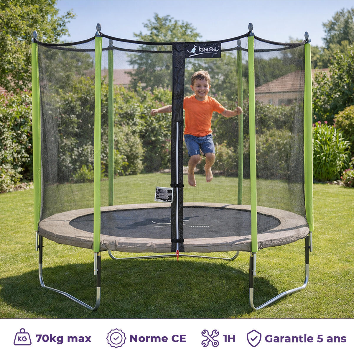 Trampoline Ø 250 cm - JUMPI 250 - Garantie 5ans 2/7