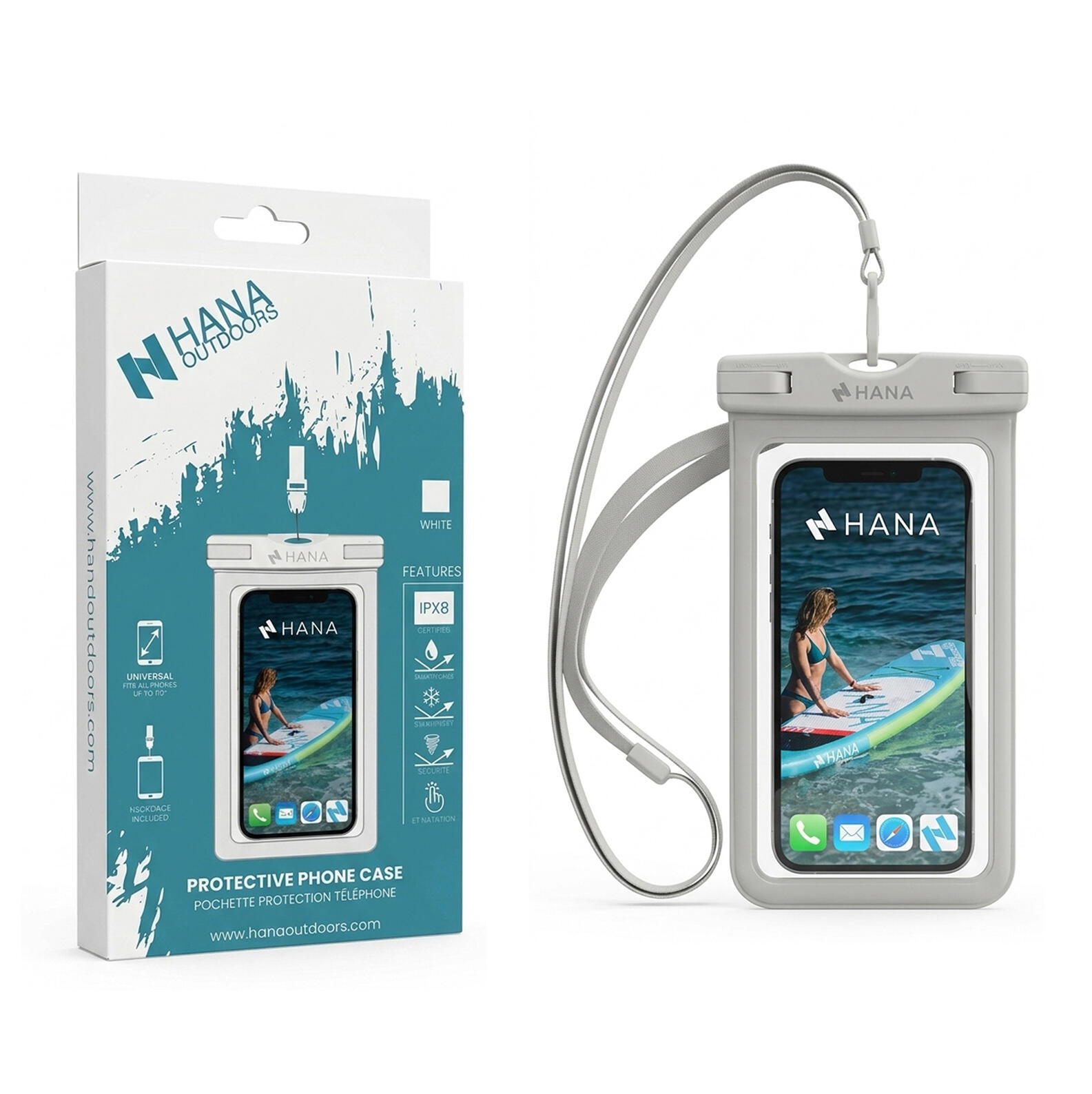 Funda protectora para móvil de color blanco 2/6