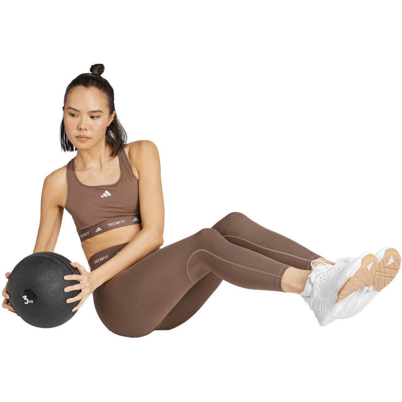 ADIDAS Techfit Leggings femme 7/8 taille haute marron 6/6