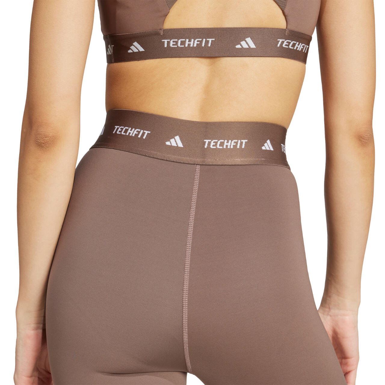 ADIDAS Techfit Leggings femme 7/8 taille haute marron 5/6