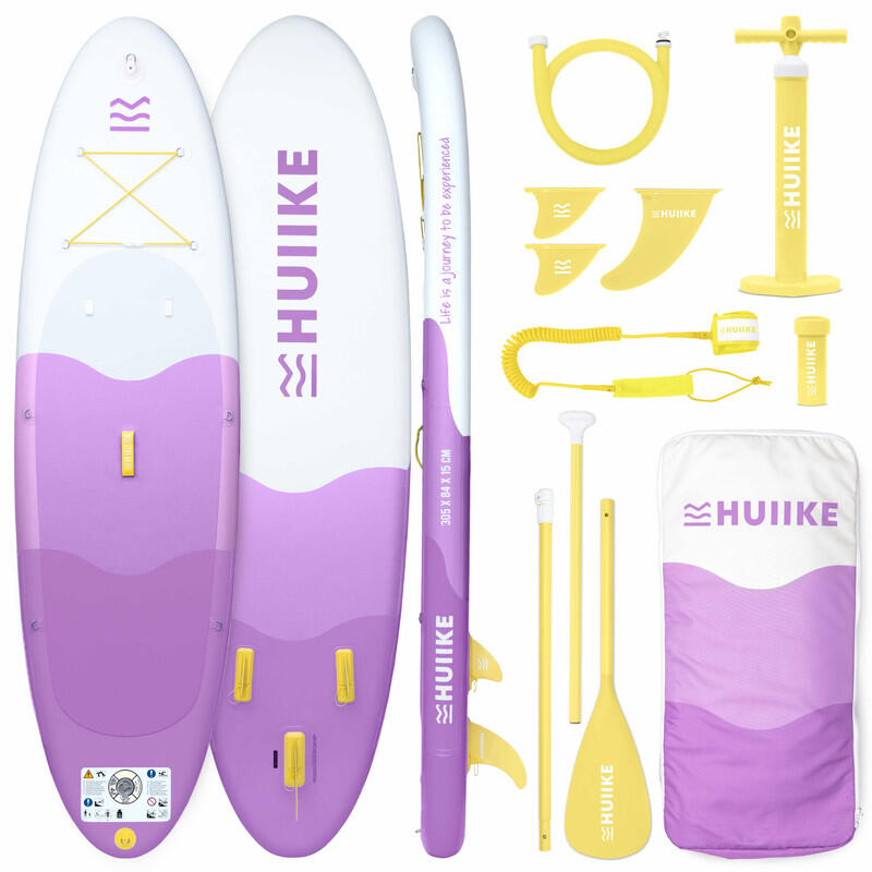 HUIIKE Nafukovací Paddleboard 10’ s Příslušenstvím v Balení, do 130 kg, Lila