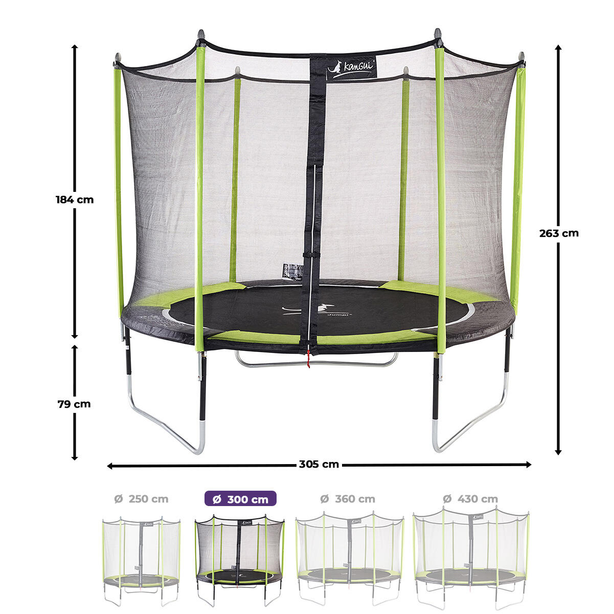 Trampoline Ø 300 cm - JUMPI 300 - Garantie 5ans 3/7