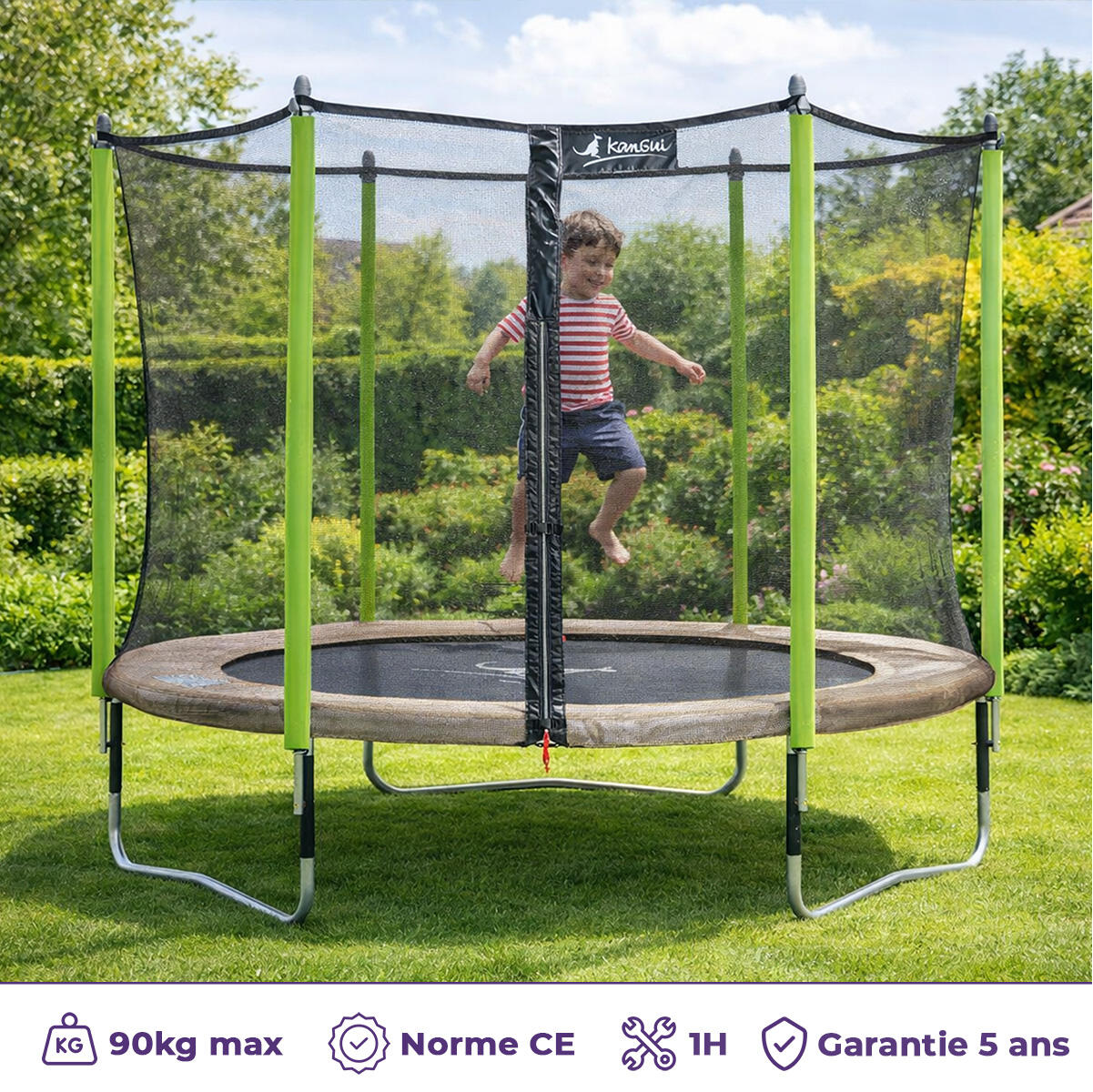 Trampoline Ø 300 cm - JUMPI 300 - Garantie 5ans 2/7