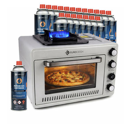 Draagbare Campingoven op Gasbusjes en Propaan 2100w incl. 20 gasbusjes