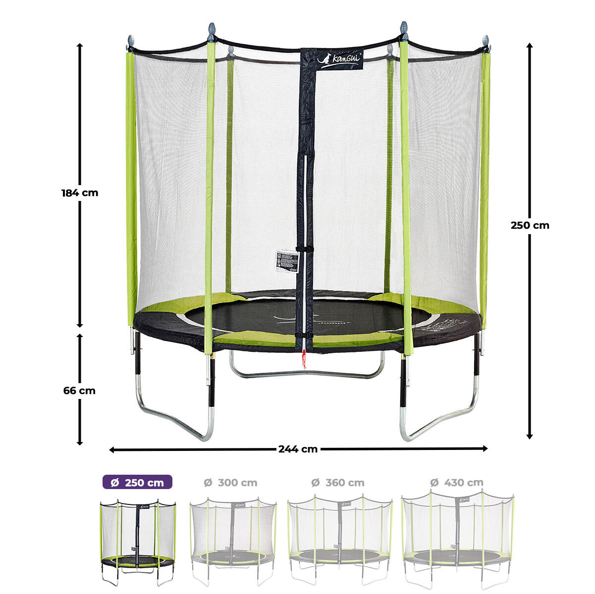 Trampoline Ø 250 cm + 3 accessoires - JUMPI 250 - Garantie 5ans 3/7