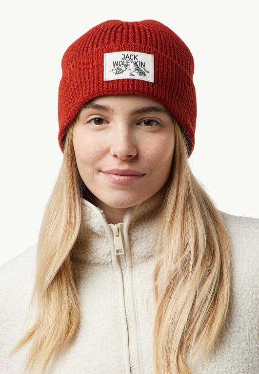 JACK WOLFSKIN Czapka Badge Beanie intense rust 3/4
