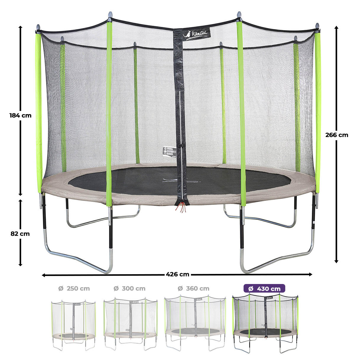 Trampoline Ø 430 cm - JUMPI 430 - Garantie 5ans 3/7