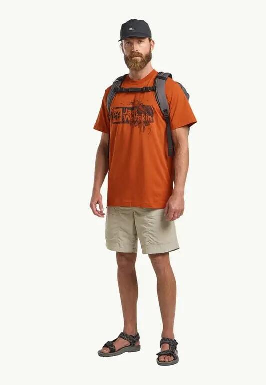 JACK WOLFSKIN Koszulka męska Brand T M burnt orange-S 3/7