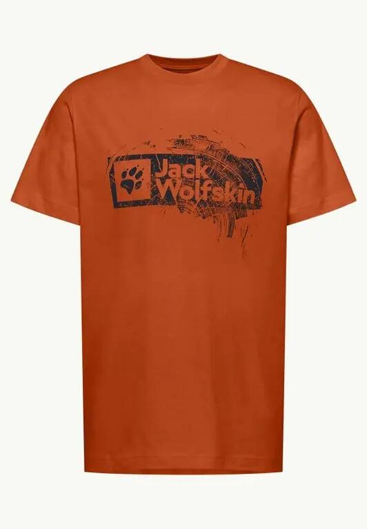 JACK WOLFSKIN Koszulka męska Brand T M burnt orange-S 5/7
