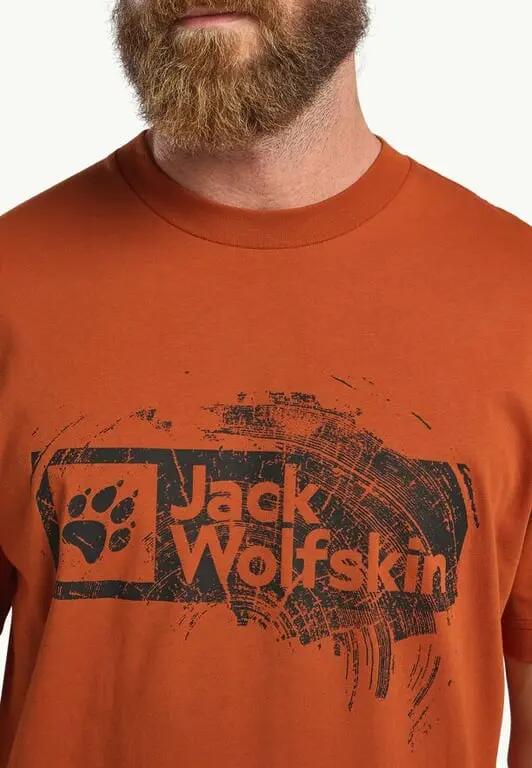 JACK WOLFSKIN Koszulka męska Brand T M burnt orange-S 4/7