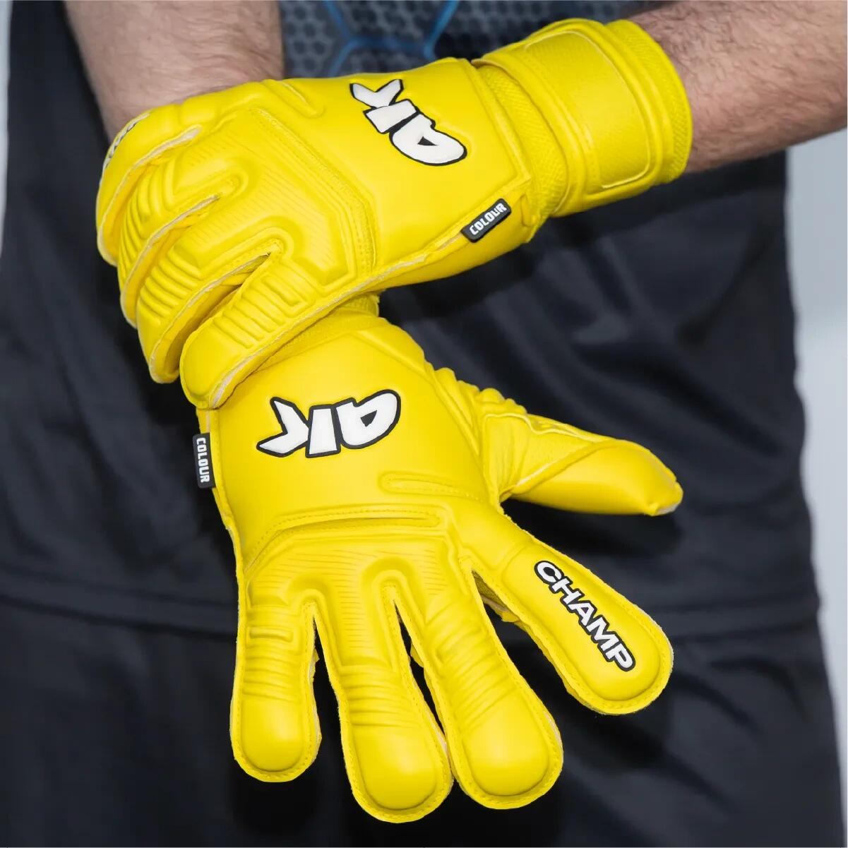 Rękawice bramkarskie dla dorosłych 4keepers CHAMP COLOUR YELLOW VII RF2G 3/7