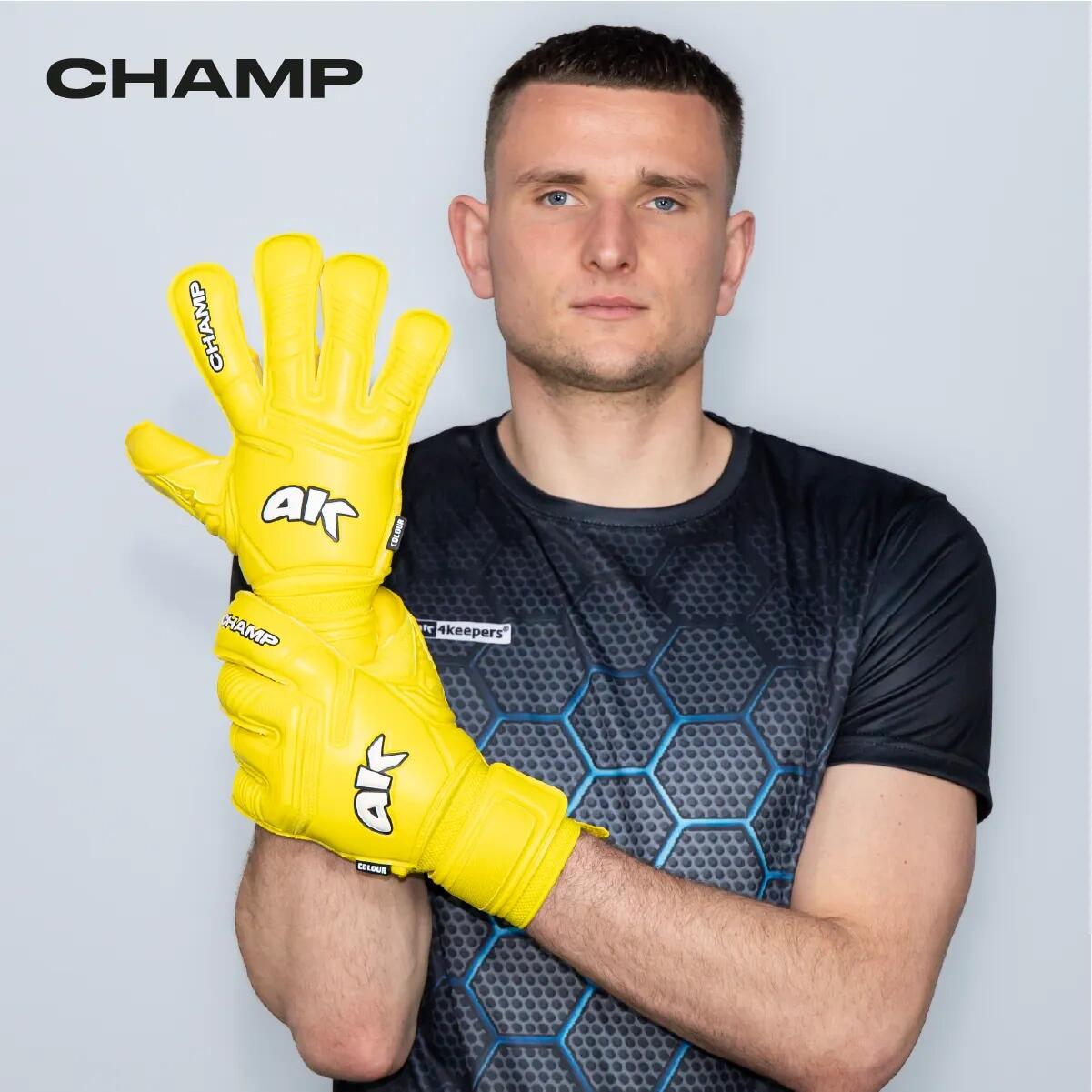 Rękawice bramkarskie dla dorosłych 4keepers CHAMP COLOUR YELLOW VII RF2G 2/7