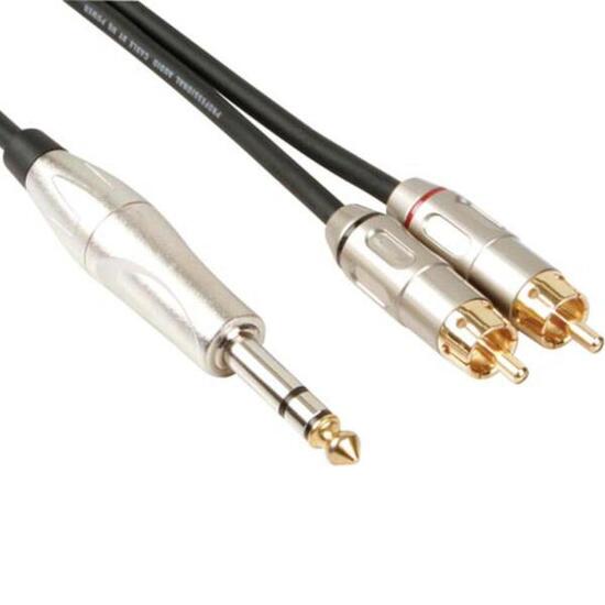 Abi cavo audio stereo 6 m 2x RCA a jack 635 mm