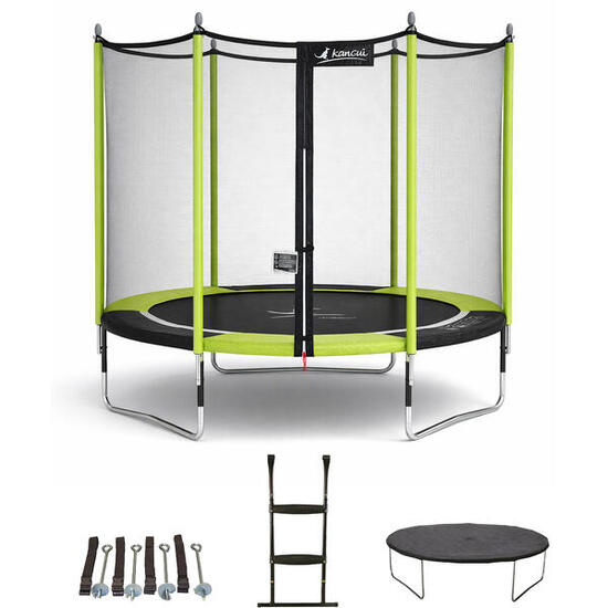 Trampolino Ø250cm + rete + scaletta + copertura + kit ancoraggio - JUMPI 250