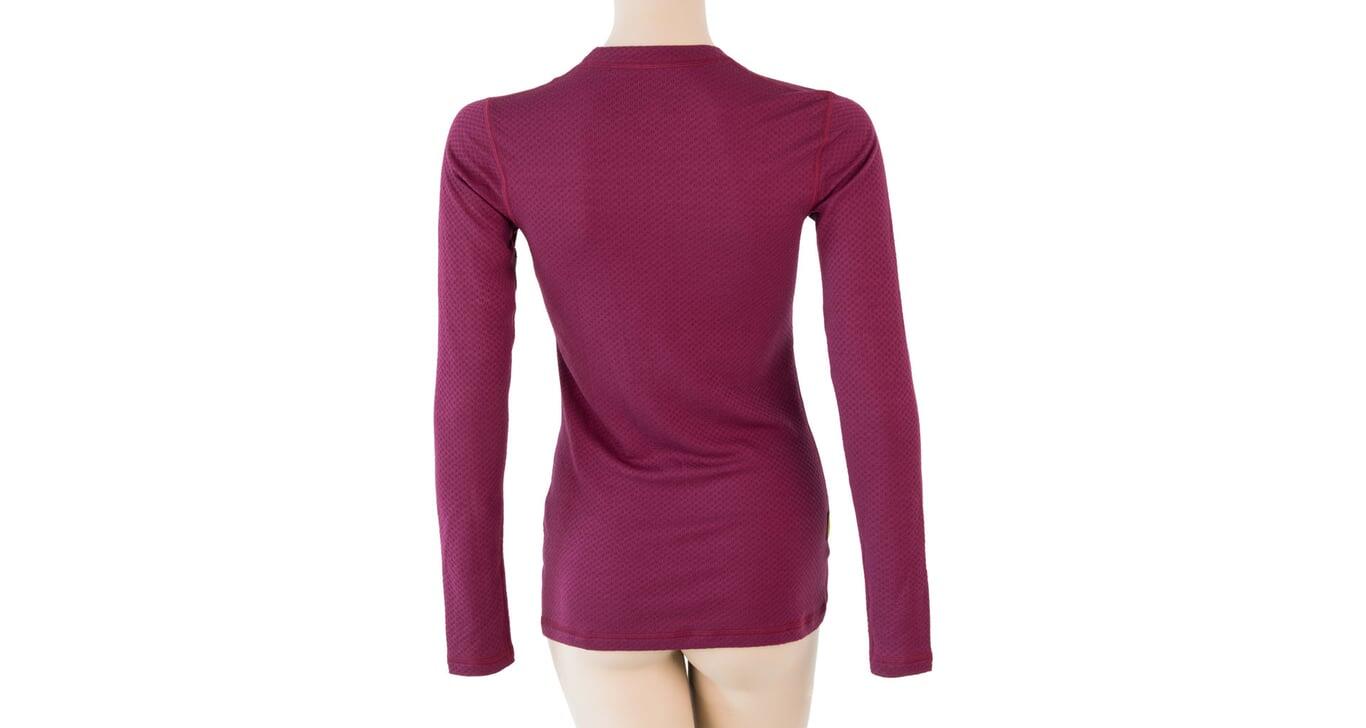 SENSOR Koszulka damska MERINO DOUBLE FACE TEE LS label lilla-M 2/5