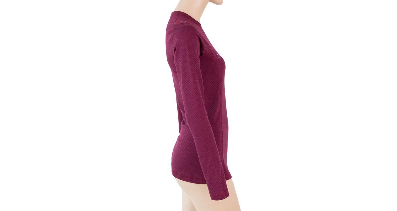 SENSOR Koszulka damska MERINO DOUBLE FACE TEE LS label lilla-M 5/5