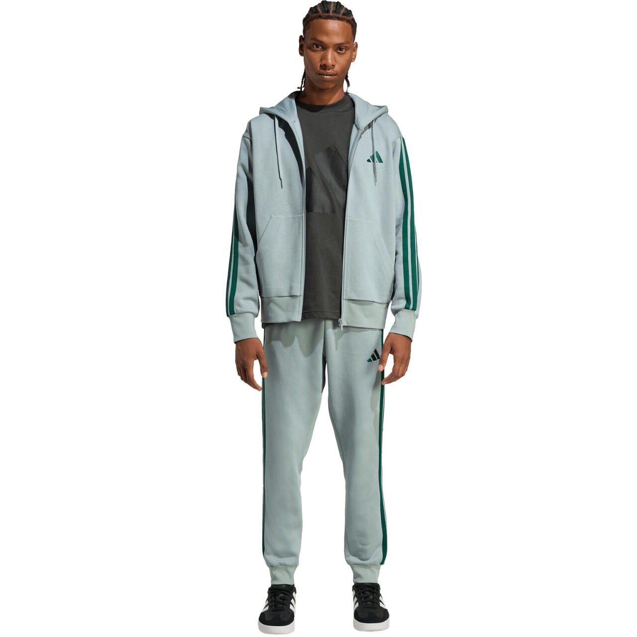 Pantalon homme adidas Essentials 3-Stripes Fleece menthe 6/6