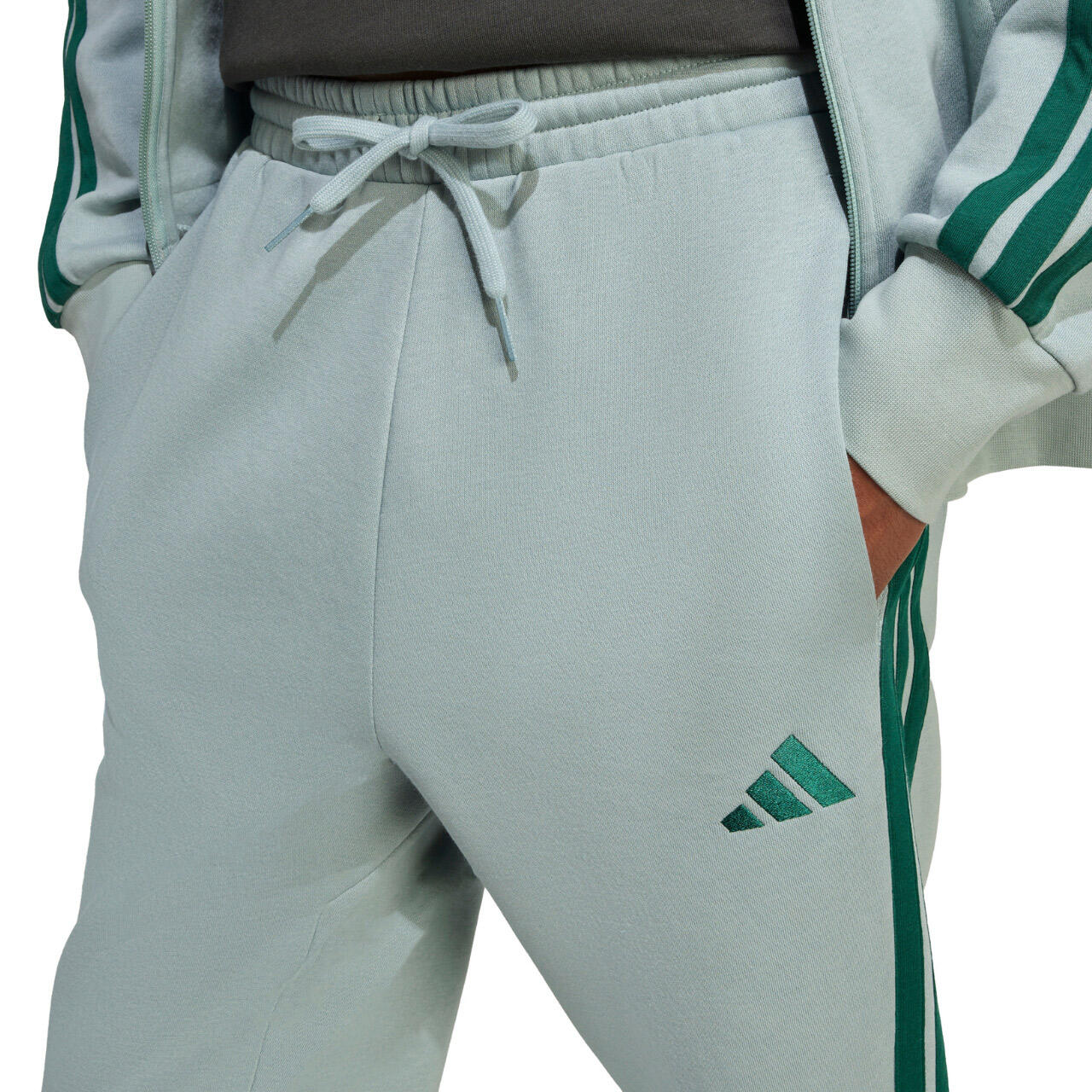 Pantalon homme adidas Essentials 3-Stripes Fleece menthe 4/6