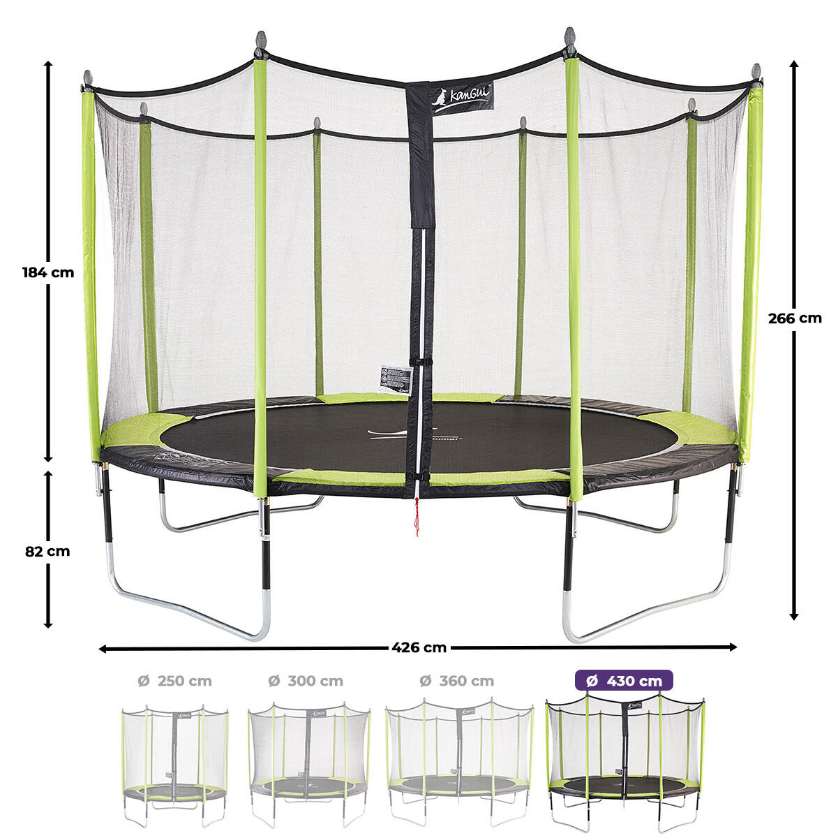 Trampoline Ø 430 cm + échelle - JUMPI 430 - Garantie 5ans 3/7