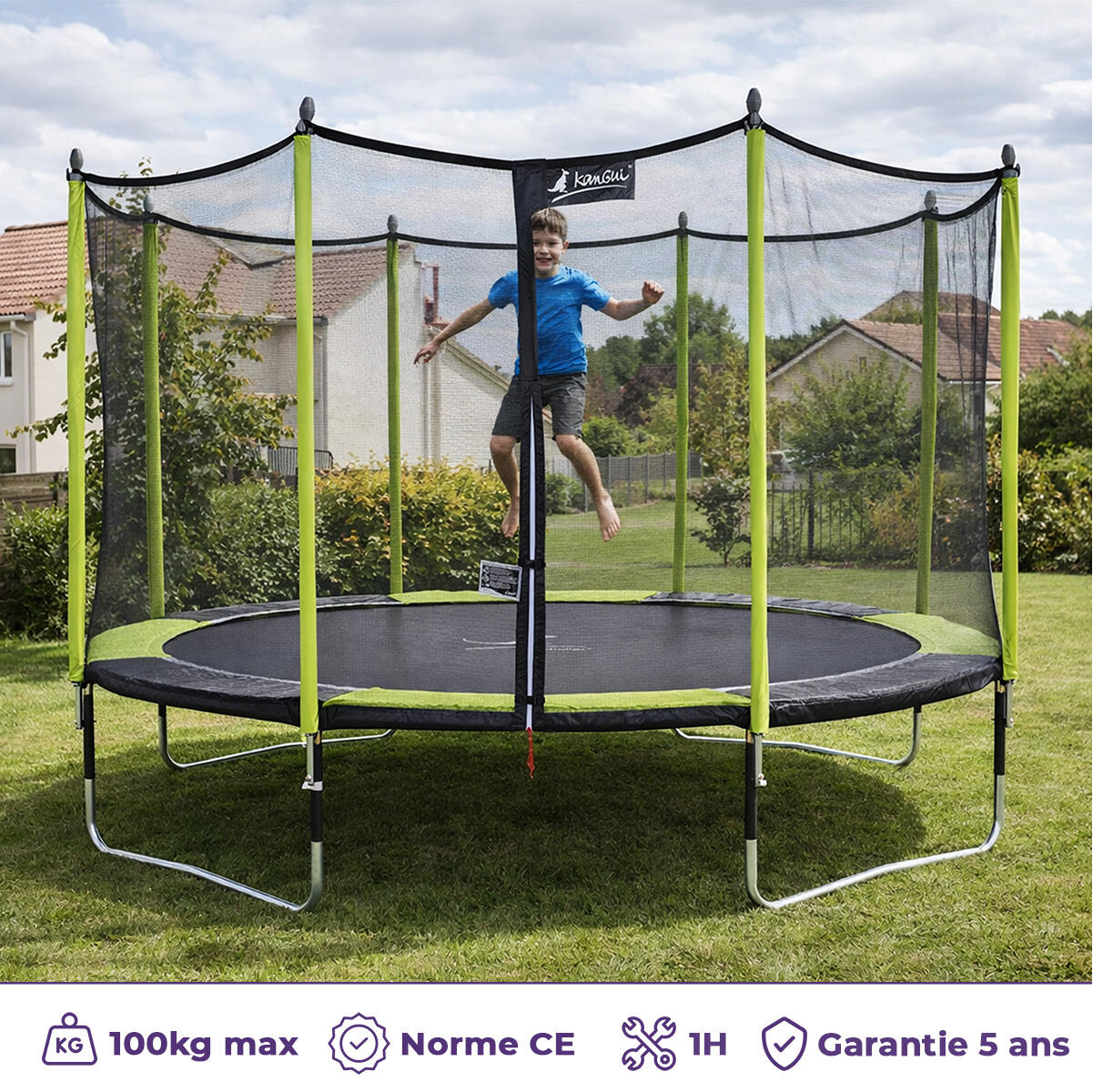 Trampoline Ø 430 cm + échelle - JUMPI 430 - Garantie 5ans 2/7
