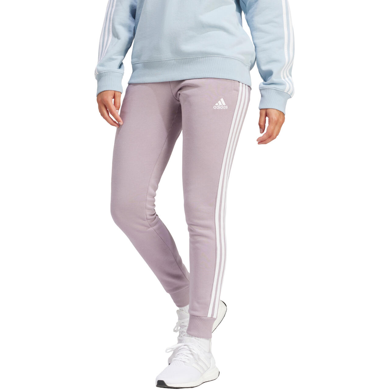 Calças mulher adidas Essentials 3-Stripes Fleece 2/5