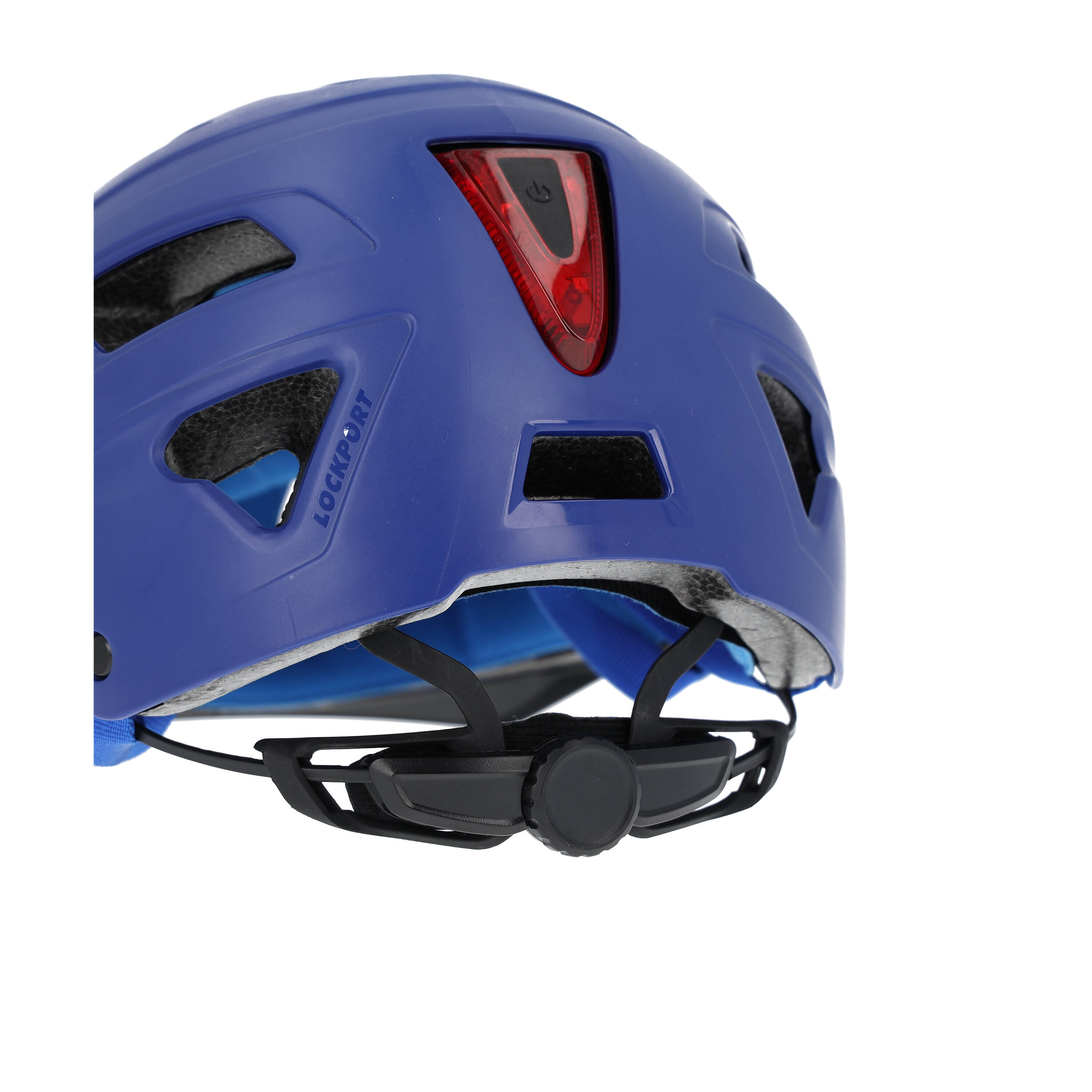 Casque vélo adulte avec LED 55-58 cm Multisport Bleu avec visère intégrée 2/7