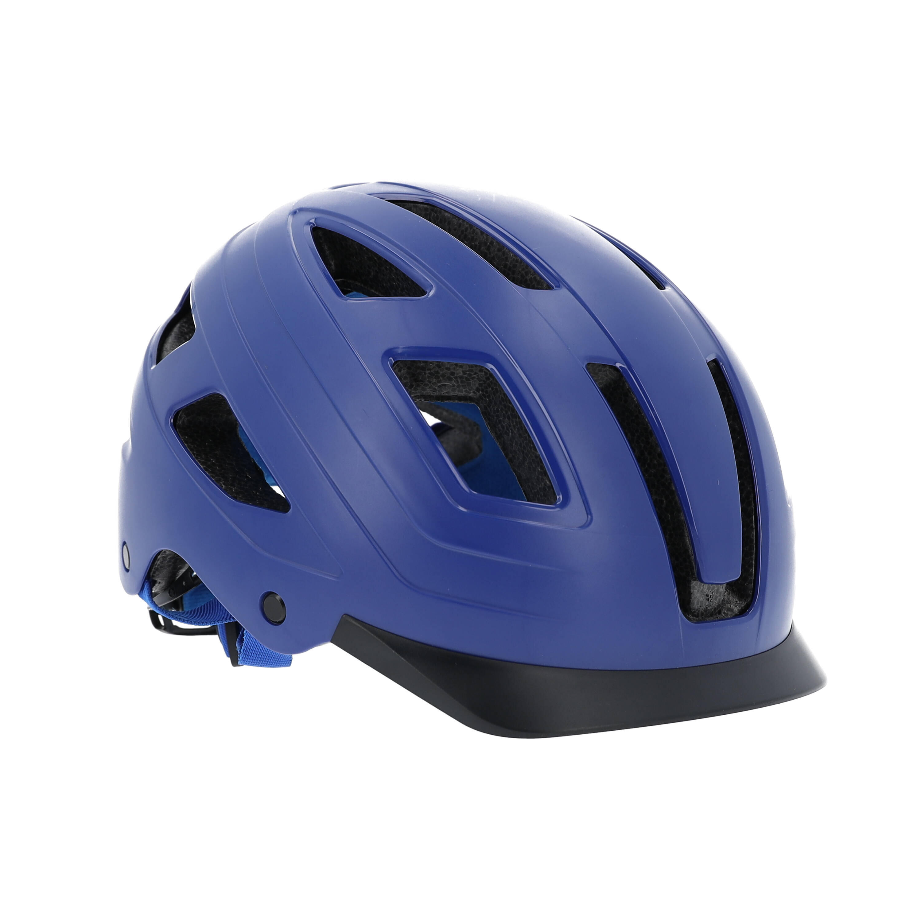 Casque vélo adulte avec LED 55-58 cm Multisport Bleu avec visère intégrée 5/7