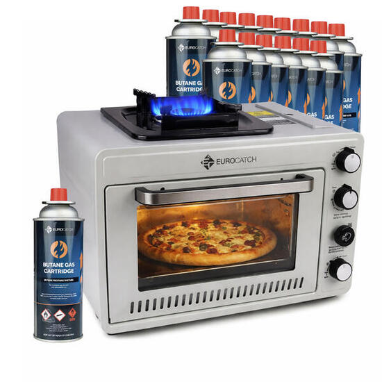 Tragbarer Campingkocher - Butan und Propan 2100W inkl. 16 kartuschen