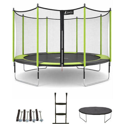 Trampolino Ø360cm + rete + scaletta + copertura + kit ancoraggio - JUMPI 360