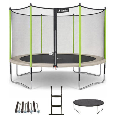 Trampolino Ø360cm + rete + scaletta + copertura + kit ancoraggio - JUMPI 360
